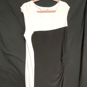 Black and white form fitting plus sizes dress from Cato's